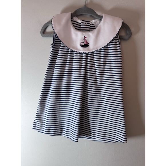 KISSY KISSY REGATTA DRESS Stripe Pima Cotton Sz 3-6 Months NEW - Picture 7 of 8